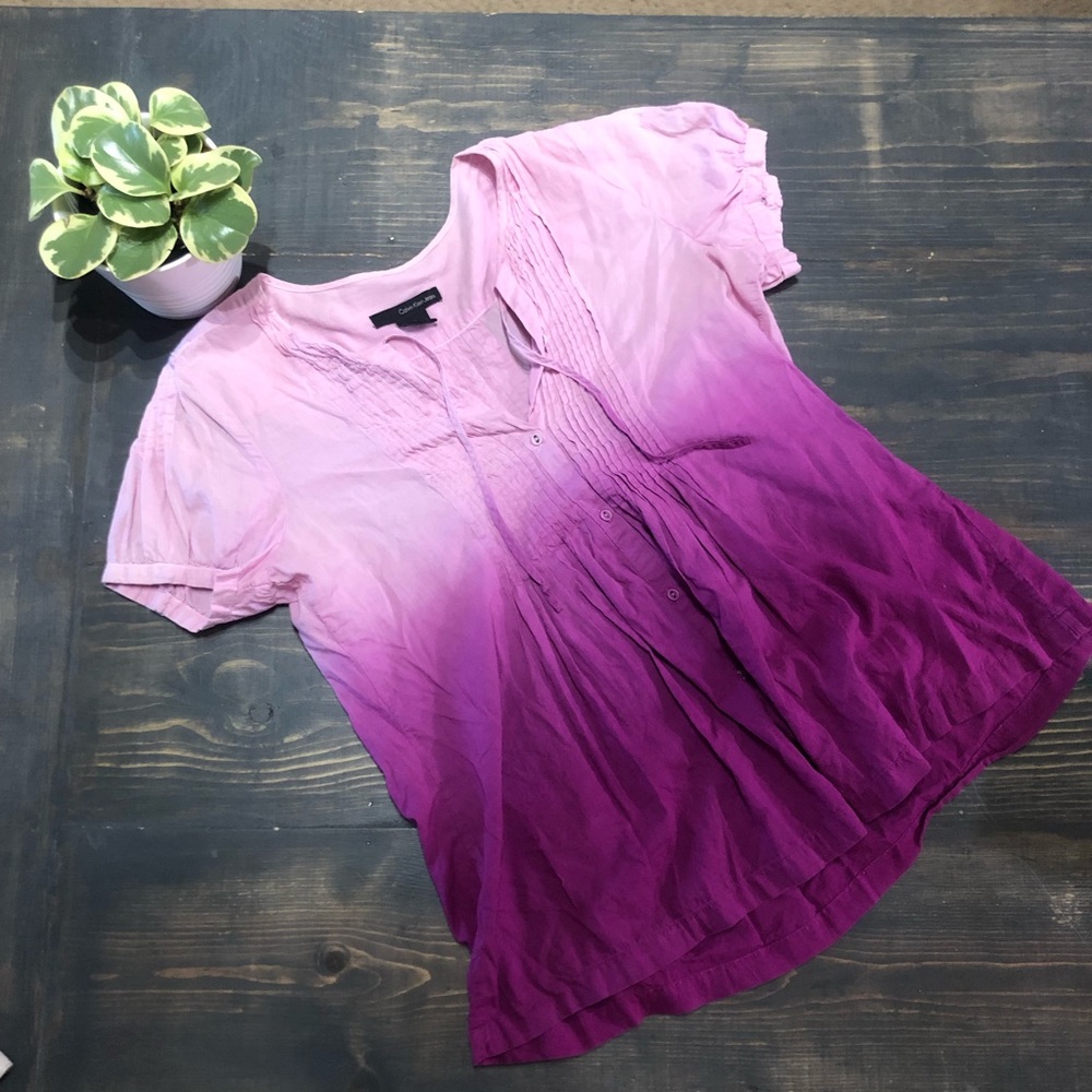 💕Calvin Klein Ombré Blouse sz L